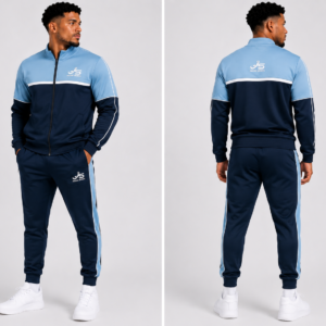 07 navy light blue tracksuit front back