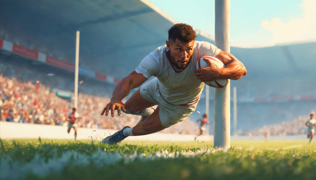 illustration person playing rugby